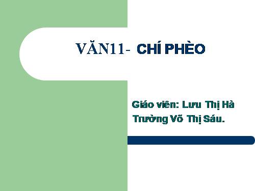 Tuần 13. Chí Phèo