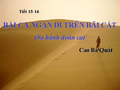 Tuần 4. Bài ca ngắn đi trên bãi cát (Sa hành đoản ca)