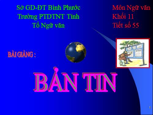 Tuần 14. Bản tin