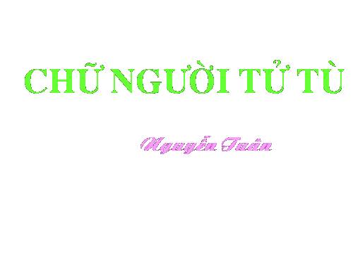 Tuần 11. Chữ người tử tù