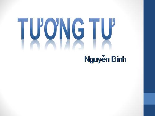 Tuần 24. Đọc thêm: Tương tư