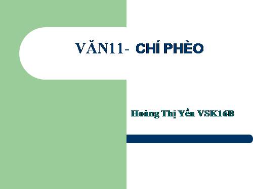 Tuần 13. Chí Phèo