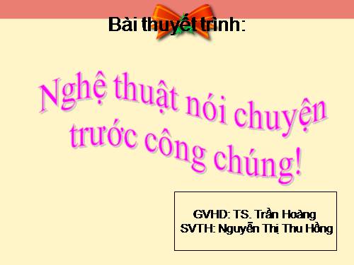 Nghệ thuật nói trước công chúng