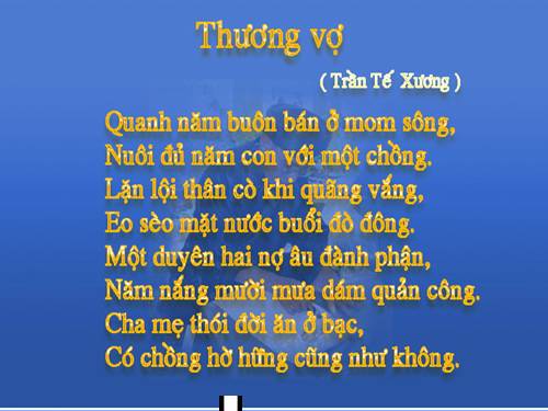 Tuần 3. Thương vợ.