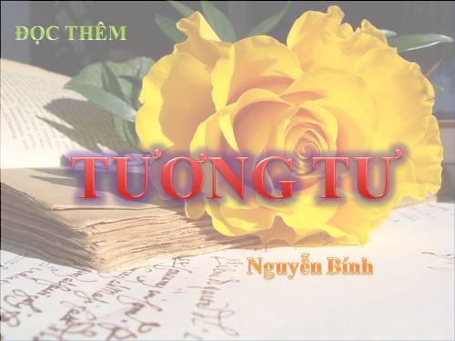 Tuần 24. Đọc thêm: Tương tư