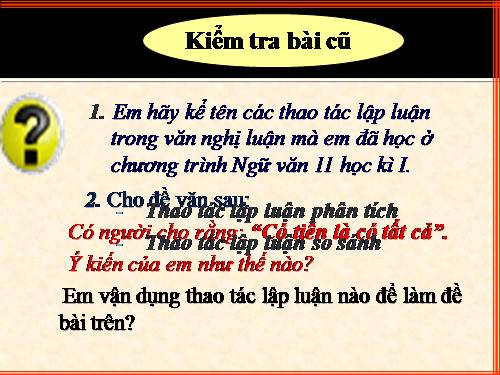 Tuần 21. Thao tác lập luận bác bỏ