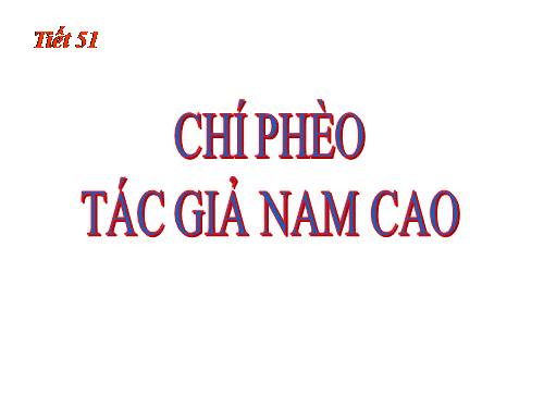 Tuần 13. Chí Phèo