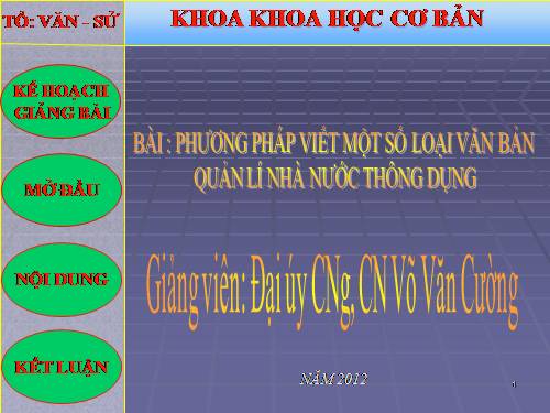 phương pháp soạn thảo một số loại văn bản QLNN