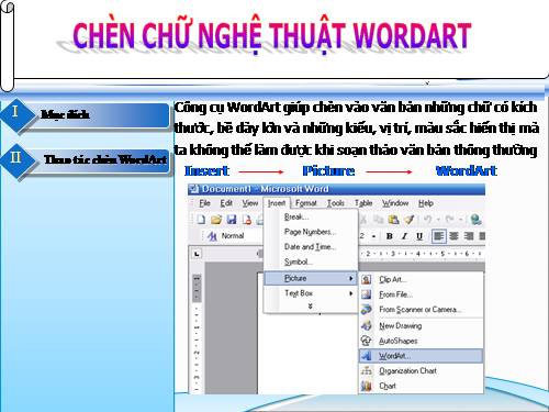Chèn WordArt - Trung tâm KTTH-HN KH - Phong