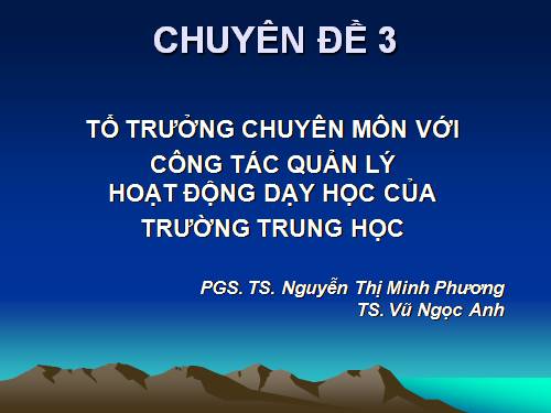 chuyên đề năm 2011 - 2012