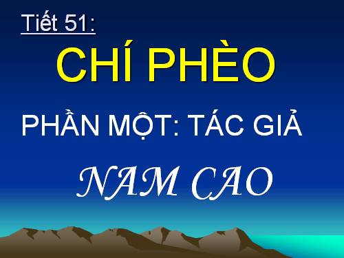 Tuần 13. Chí Phèo