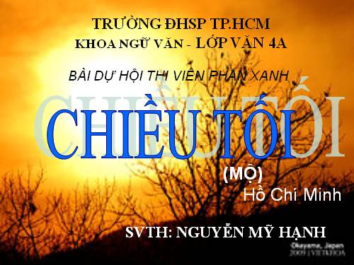 Tuần 23. Chiều tối (Mộ)