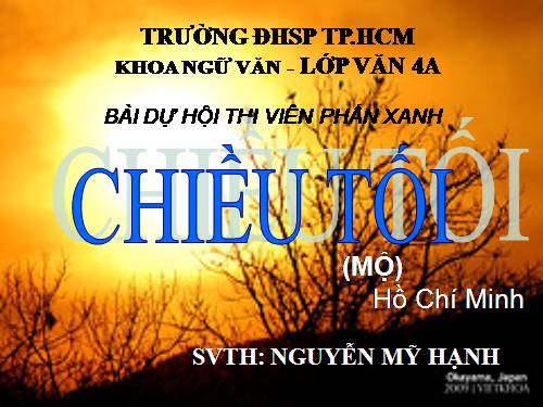 Tuần 23. Chiều tối (Mộ)