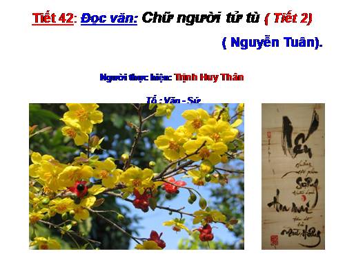 Tuần 11. Chữ người tử tù