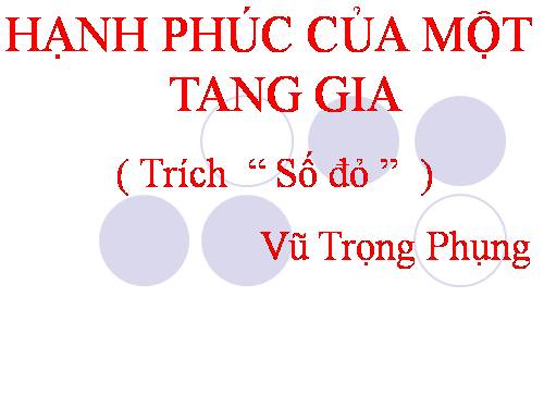 Tuần 12. Hạnh phúc của một tang gia