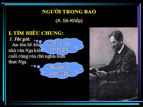 Tuần 27. Người trong bao