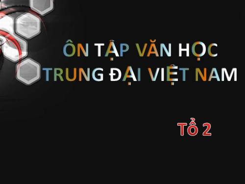 Tuần 8. Ôn tập văn học trung đại Việt Nam