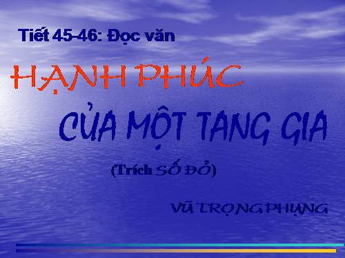 Tuần 12. Hạnh phúc của một tang gia