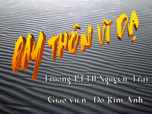 Tuần 23. Đây thôn Vĩ Dạ