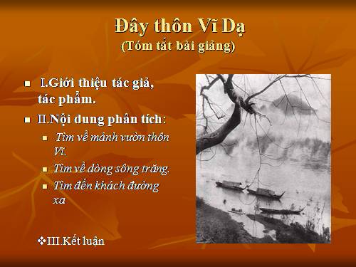 Tuần 23. Đây thôn Vĩ Dạ