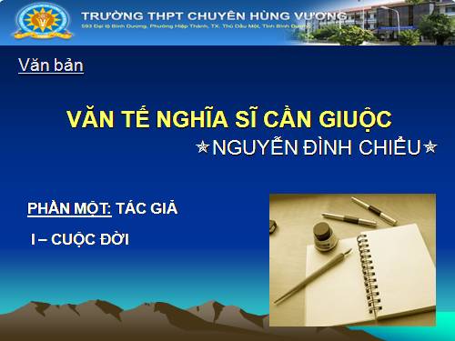 Tuần 6. Văn tế nghĩa sĩ cần Giuộc