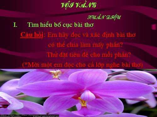 Tuần 21. Vội vàng