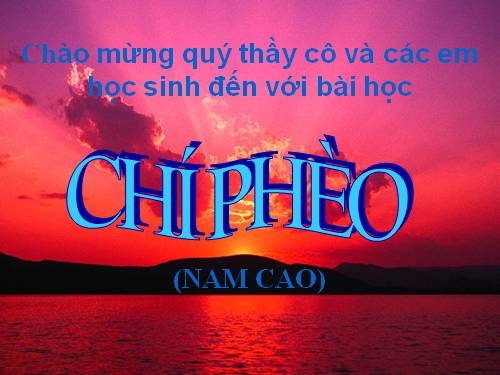 Tuần 13. Chí Phèo