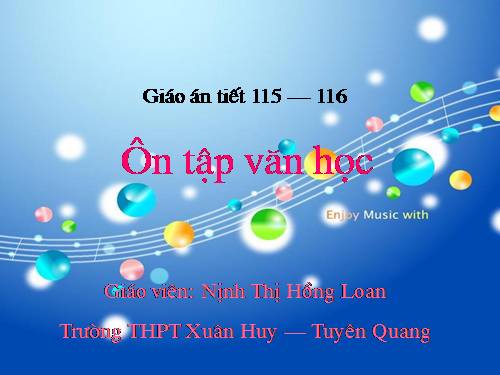 Tuần 17. Ôn tập phần Văn học