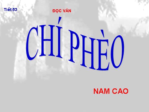 Tuần 13. Chí Phèo