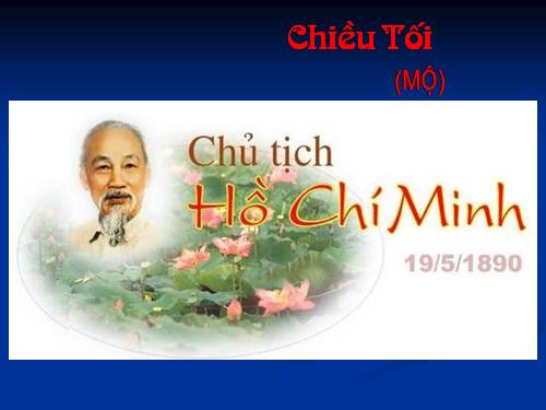 Tuần 23. Chiều tối (Mộ)