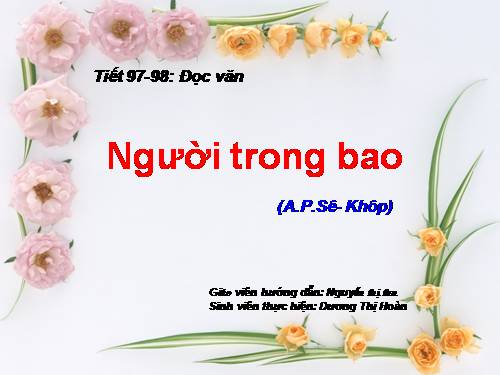 Tuần 27. Người trong bao