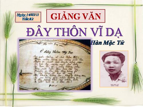 Tuần 23. Đây thôn Vĩ Dạ