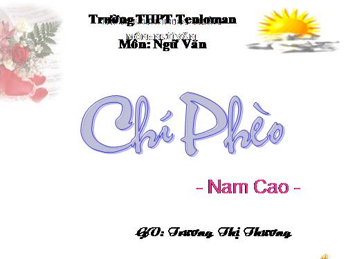 Tuần 13. Chí Phèo