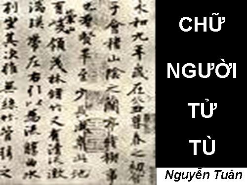 Tuần 11. Chữ người tử tù