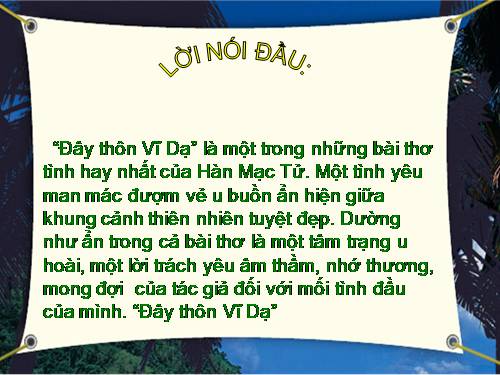 Tuần 23. Đây thôn Vĩ Dạ