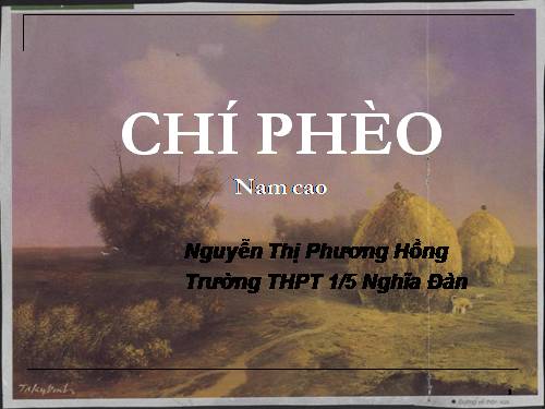 Tuần 13. Chí Phèo