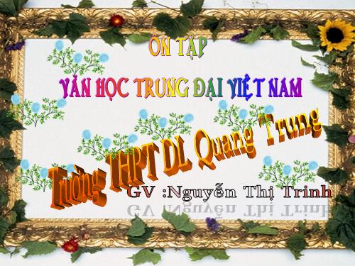 Tuần 8. Ôn tập văn học trung đại Việt Nam