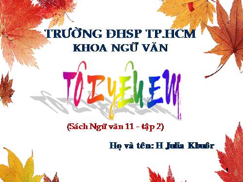 Tuần 26. Tôi yêu em