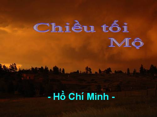 Tuần 23. Chiều tối (Mộ)