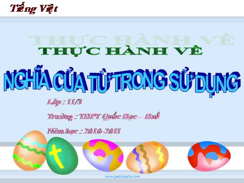 Tuần 7. Thực hành về nghĩa của từ trong sử dụng