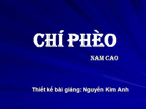 Tuần 13. Chí Phèo