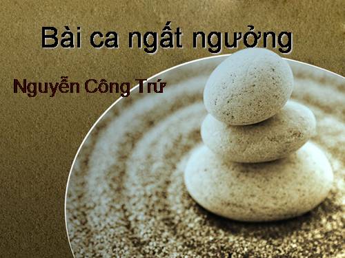 Tuần 4. Bài ca ngất ngưởng