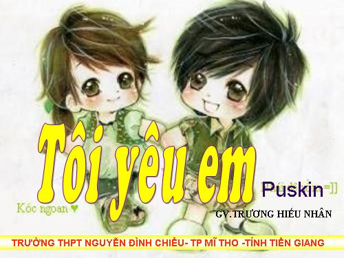 Tuần 26. Tôi yêu em