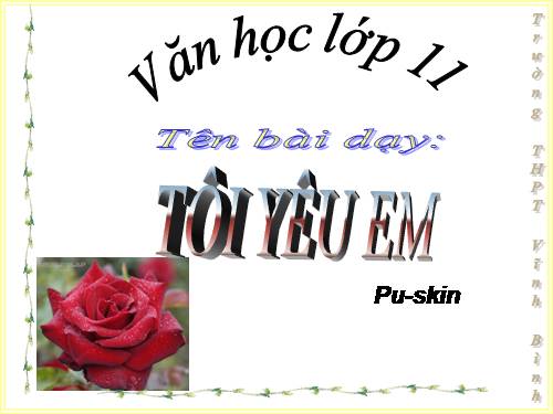 Tuần 26. Tôi yêu em