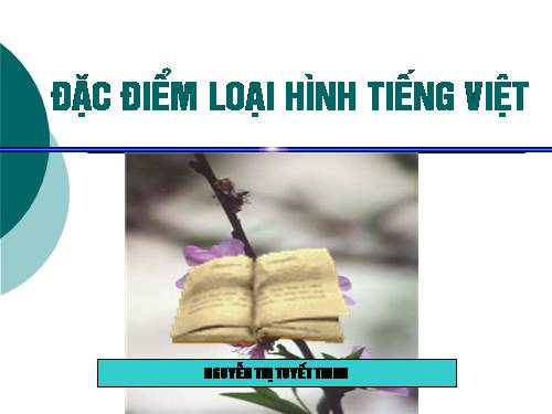 Tuần 25. Đặc điểm loại hình của Tiếng Việt