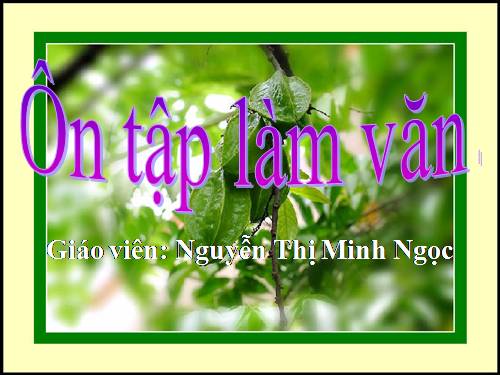 Tuần 34. Ôn tập phần Làm văn