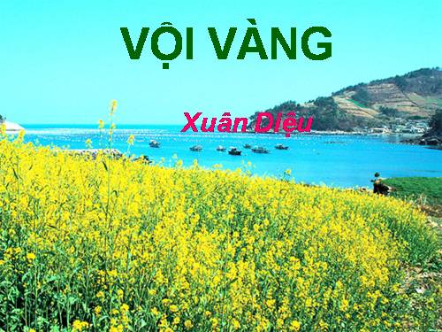 Tuần 21. Vội vàng