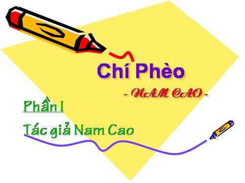 Tuần 13. Chí Phèo