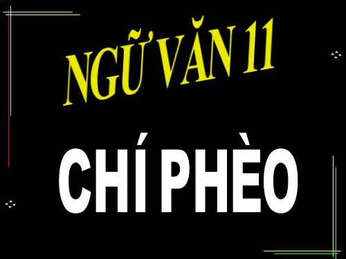 Tuần 13. Chí Phèo