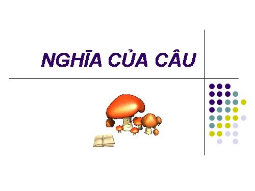 Tuần 19. Nghĩa của câu